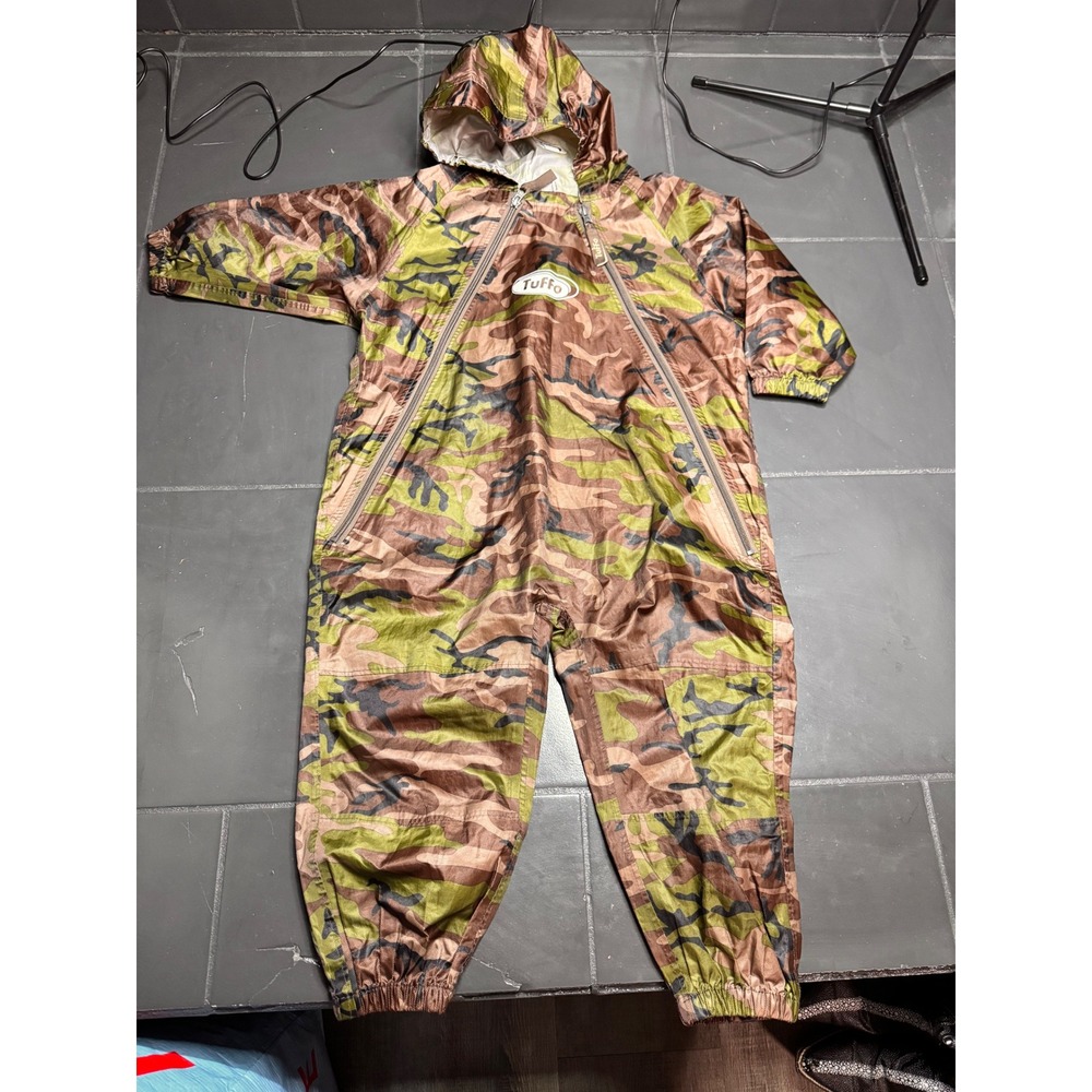 Tuffo Muddy Buddy Kids Camo Waterproof Rain Suit‎ Coverall Size 3T Camouflage